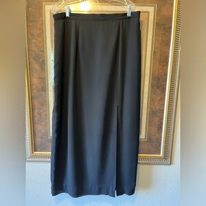 Vintage “Hampton Nites” Sz XL Sexy Black Maxi Skirt w/21” Slit - Like New
